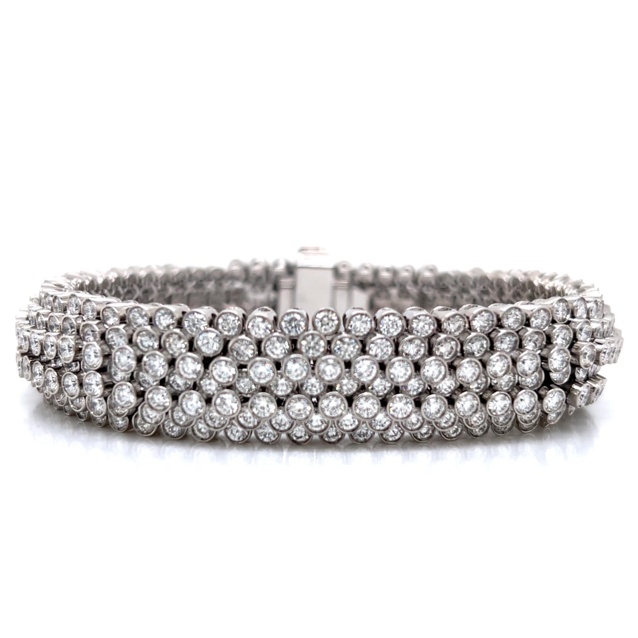 NOURBEL 18K White Gold 28.00 Ct. Diamond Bracelet