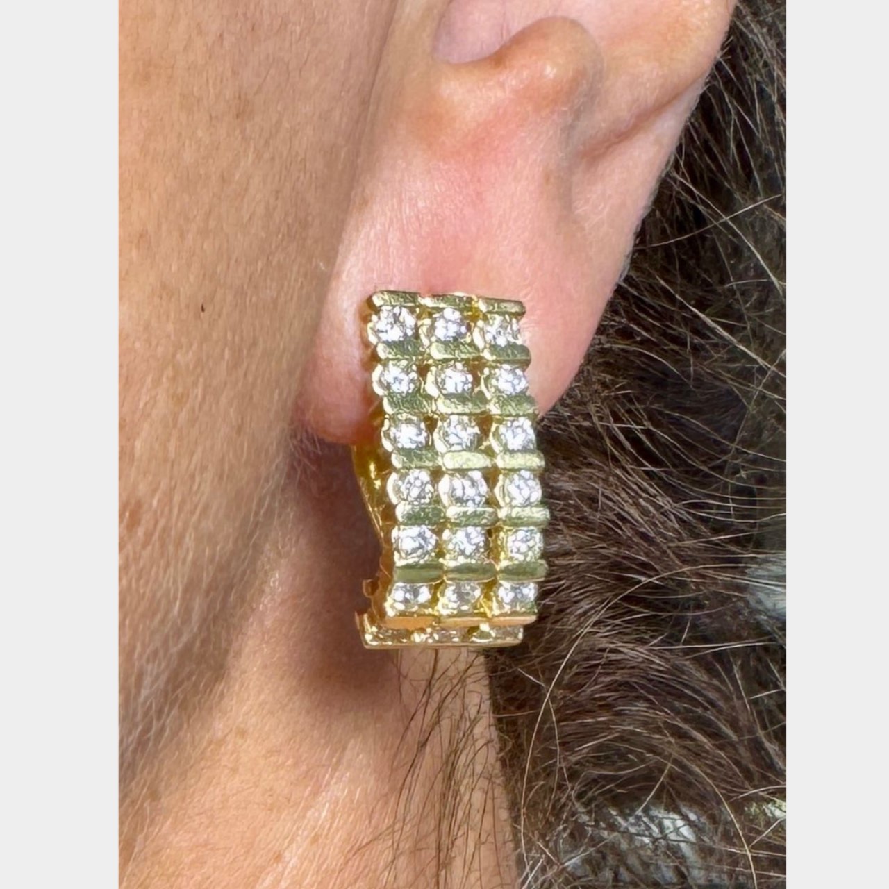 14K Yellow Gold 3.70 Ct. Diamond Earrings