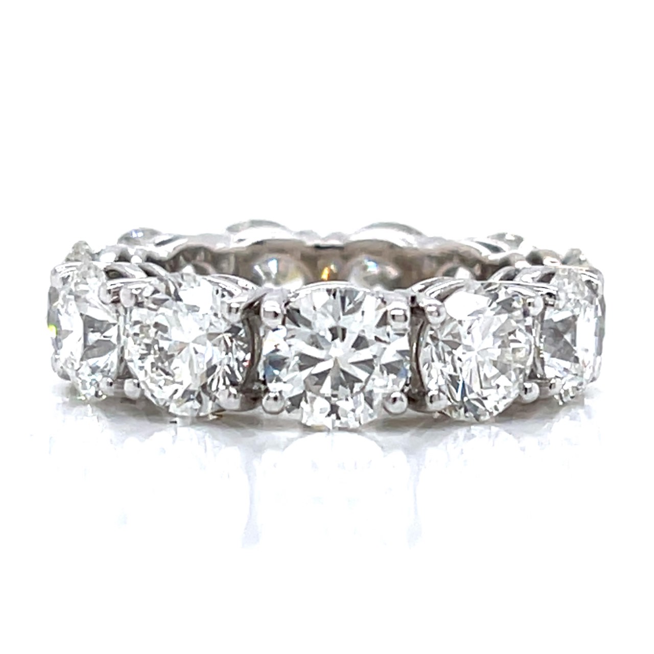 18K White Gold 11.80 Ct. Diamond Eternity Band