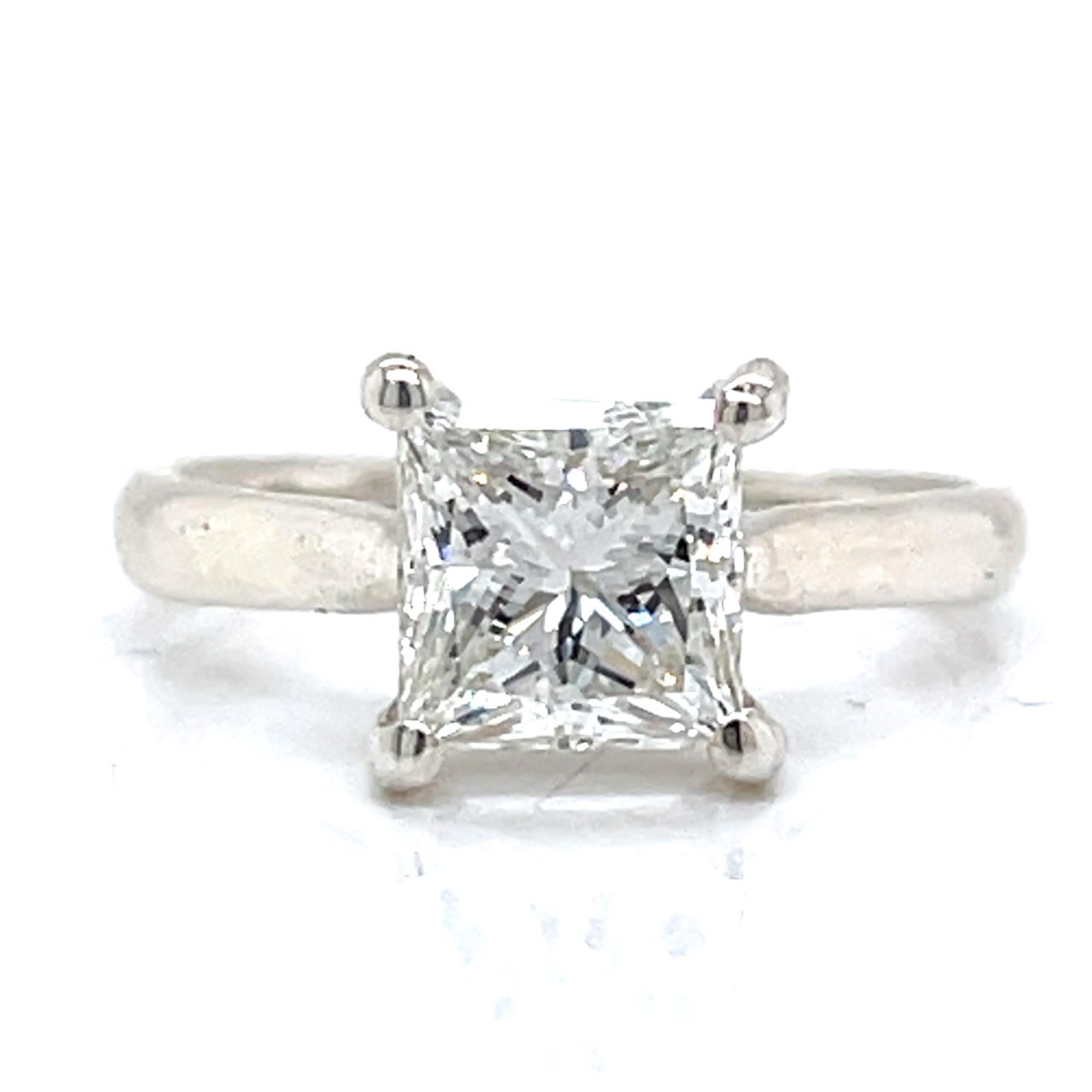 Silver GIA Certified 2.05 Ct. Diamond Ring