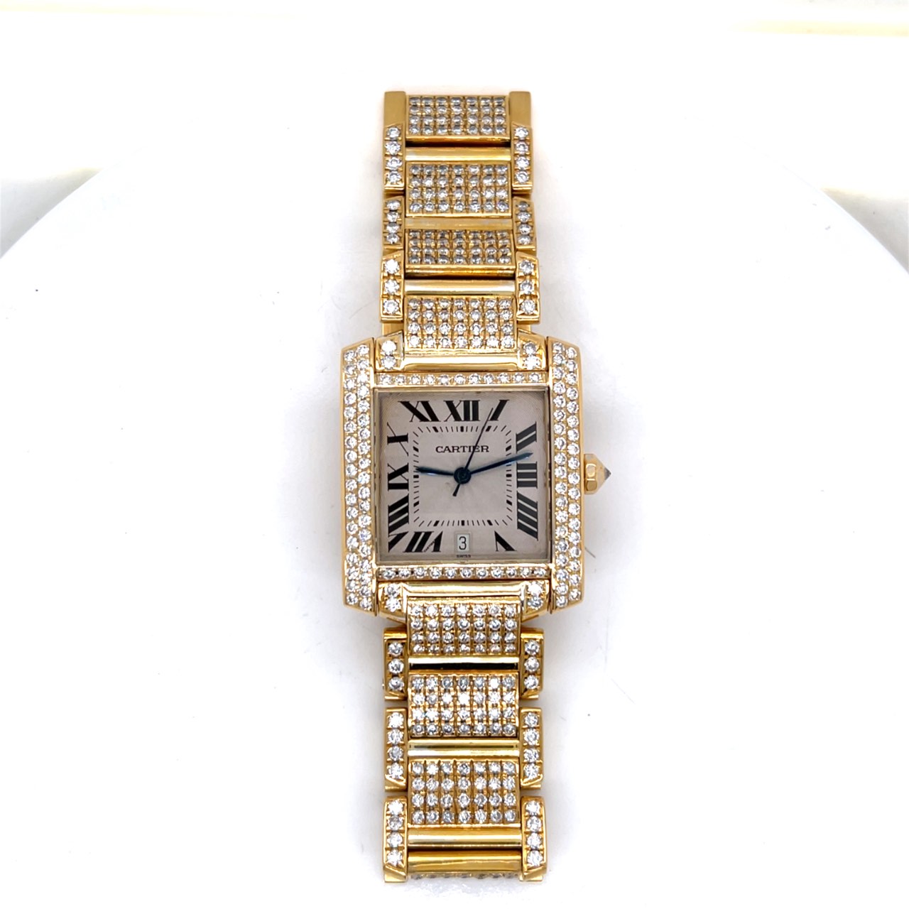 Cartier 18K Yellow Gold Tank Francaise Large Automatic Watch